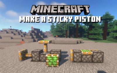 How to Make a Sticky Piston in Minecraft