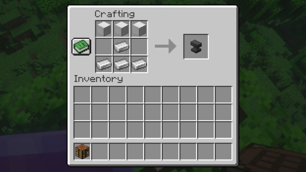 Minecraft Anvil Crafting Recipe