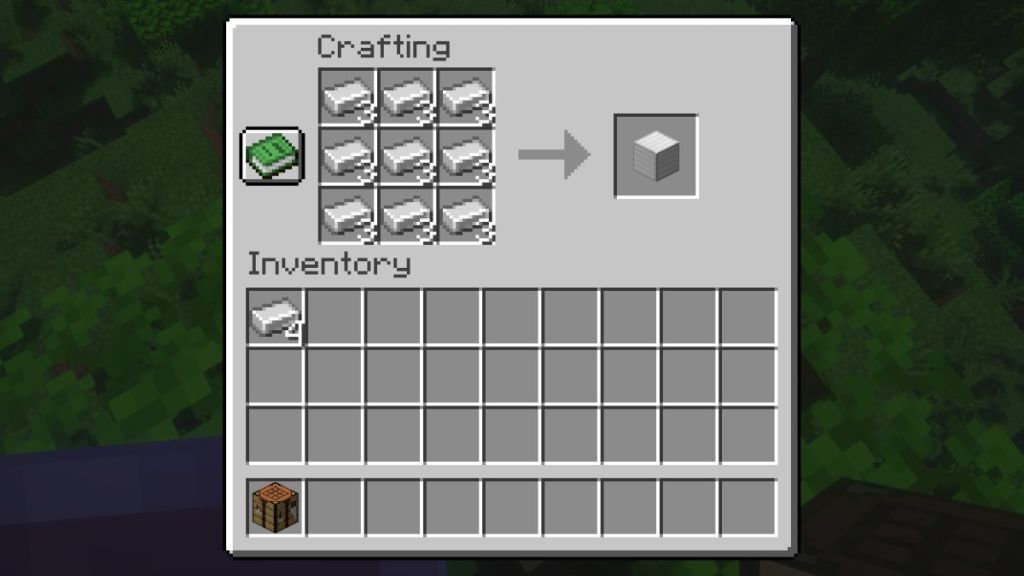 Use Iron Ingots to Make Iron Block in Minecraft