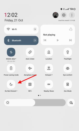 check DND quick settings title