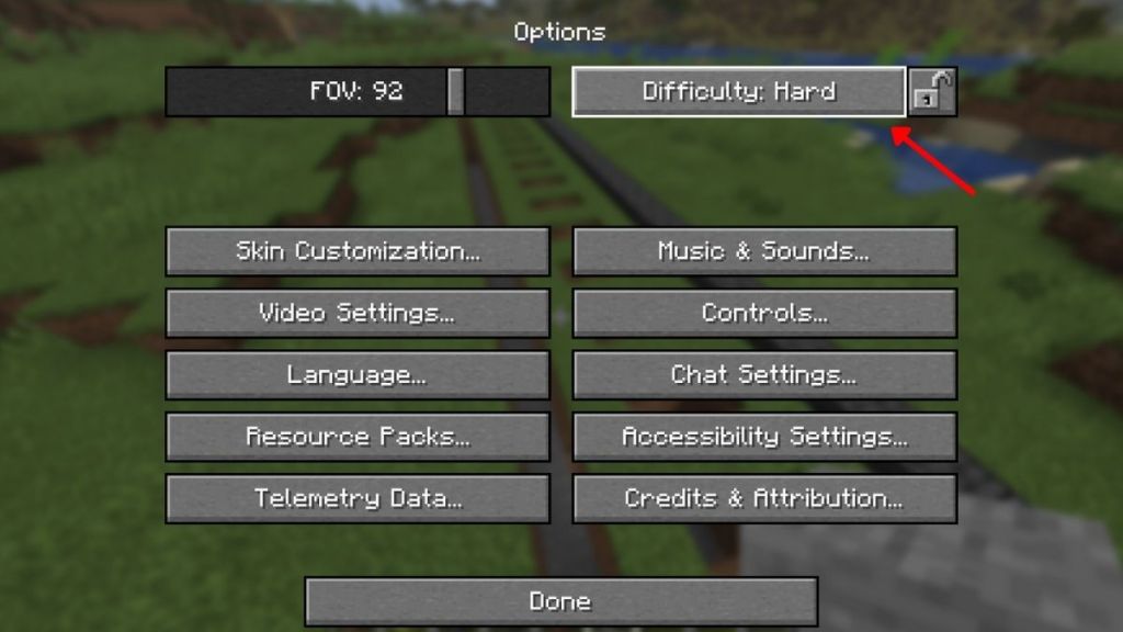 Minecraft Game Difficulty