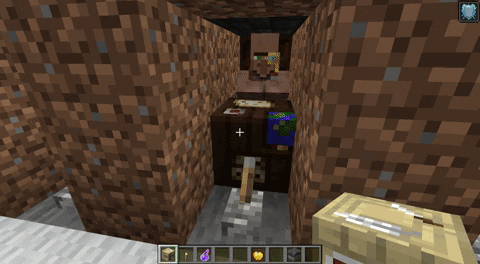Replacing job site block - How to Make a Minecraft Villager Trading Hall