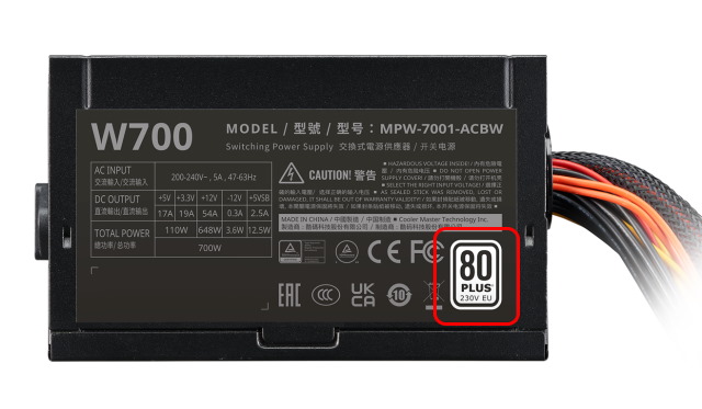 80 plus rating - power supply