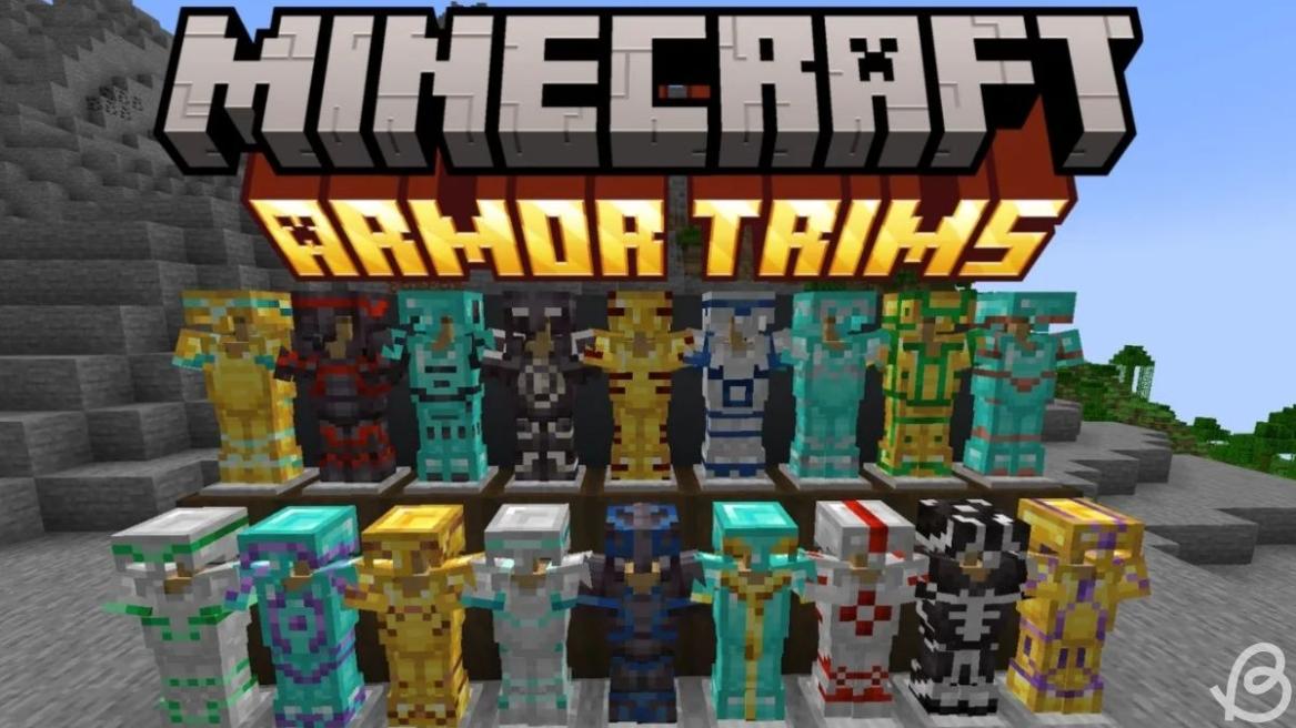 All armor trims on different pieces of armor in Minecraft
