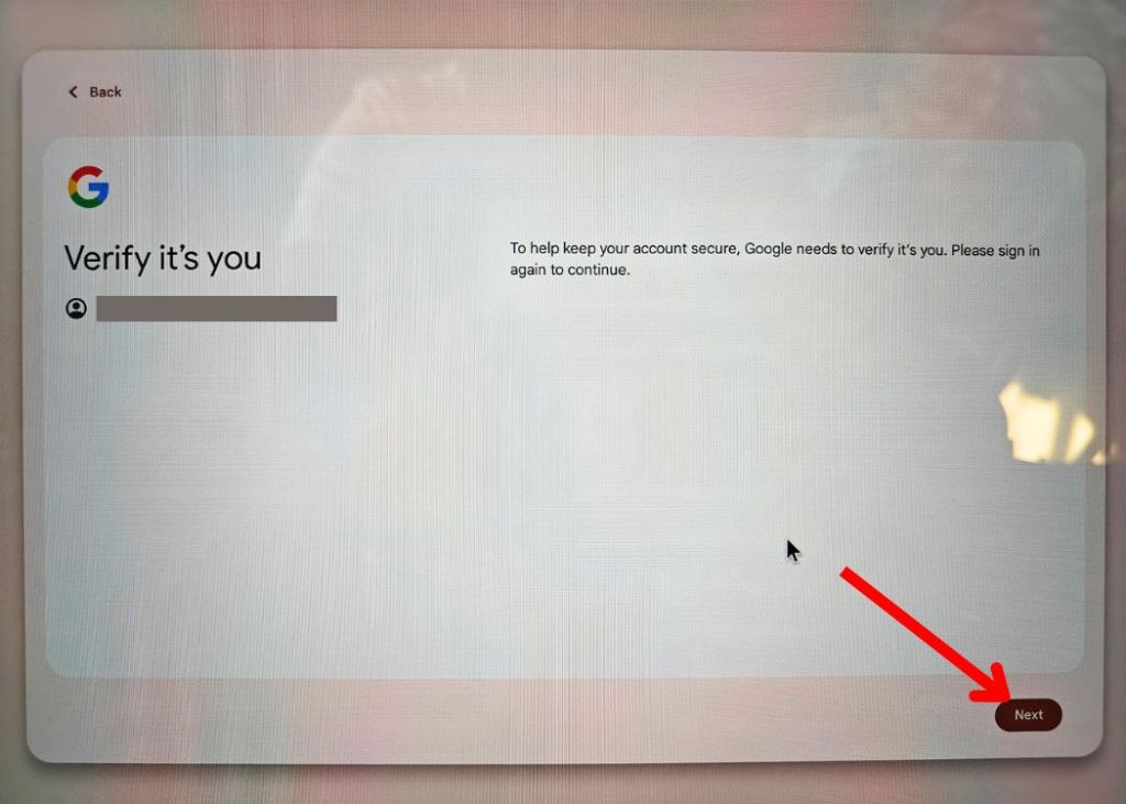 Click next to proceed to the next step
