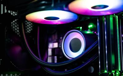 Case,Mod,Concept,With,Cpu,Liquid,Cooling,System,,Motherboard,,Case