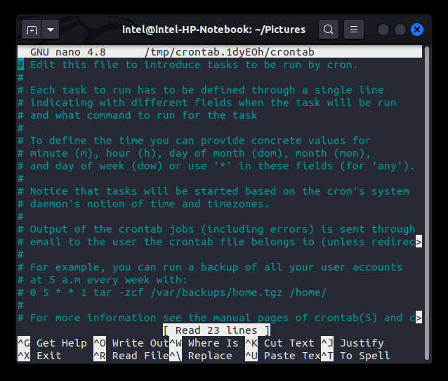 crontab editor to create cronjobs