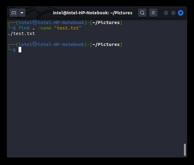 searching for files using find command