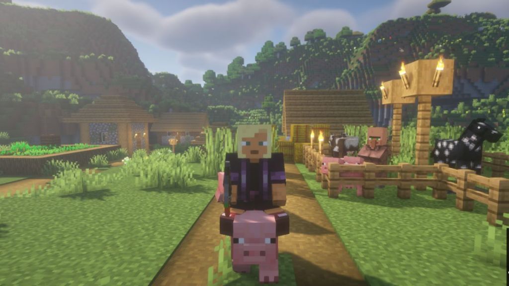 Controlling Pigs in Minecraft