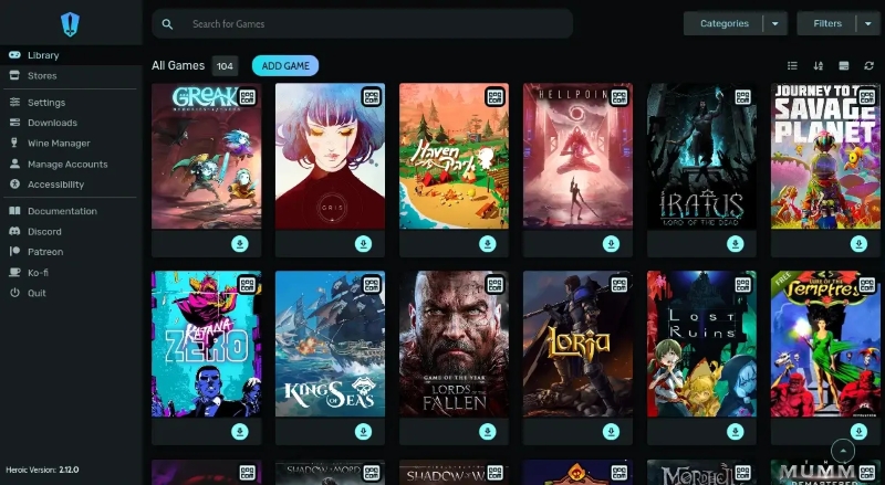 Heroic Launcher home page