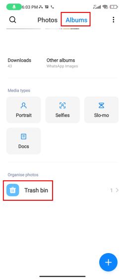 Delete Gallery Trash Bin