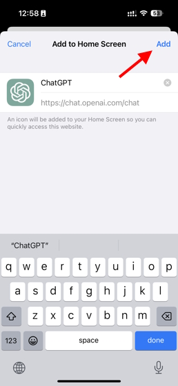 add button ios