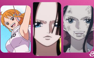 Nami, Boa, and Robin in a collage