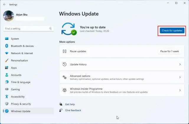 Update Windows 11 to 22H2 Build