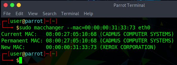 assigning a specific mac address for eth0 interface