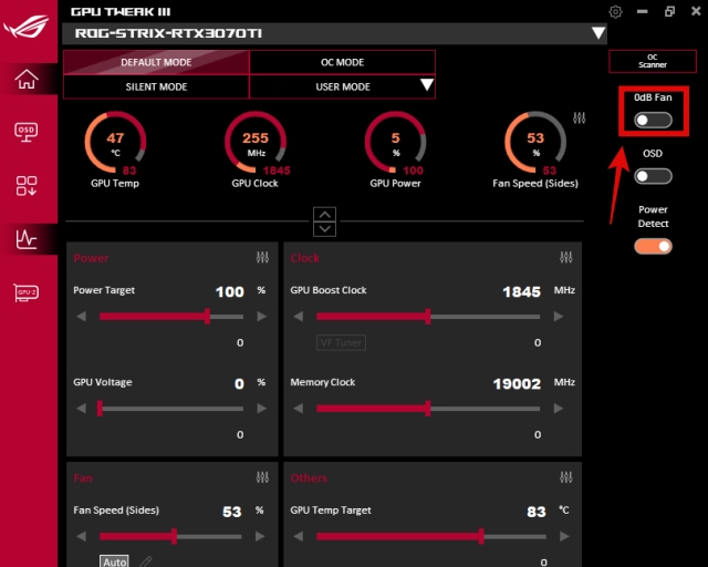 graphics card software of asus rtx 3070 ti