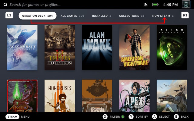 Steam Deck Library
