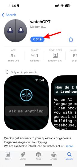 CHATGPT APP APPLE WATCH visual data 4