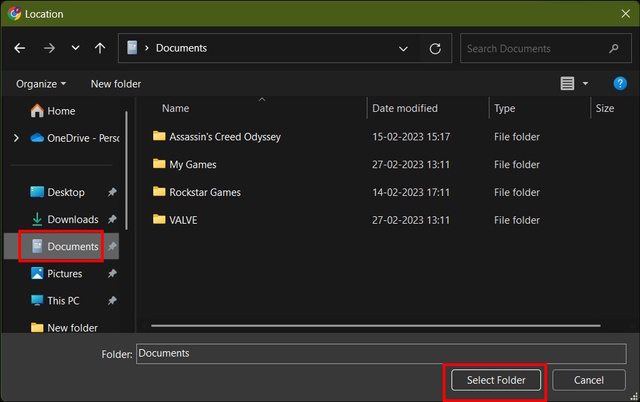 Change Download File Location