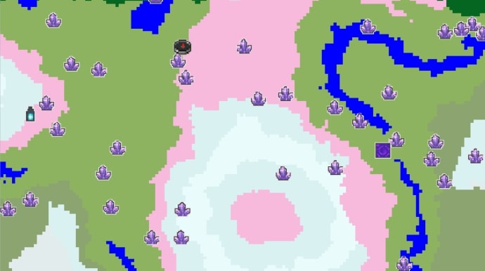 White Mountain with Pink Icing