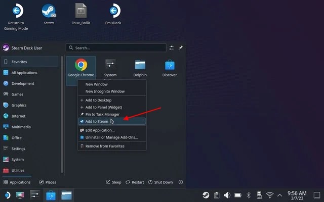 add google chrome to steamos