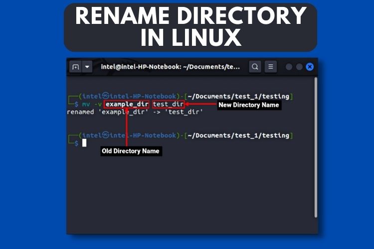 how to rename a directory in Linux