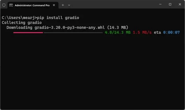 Install Gradio library