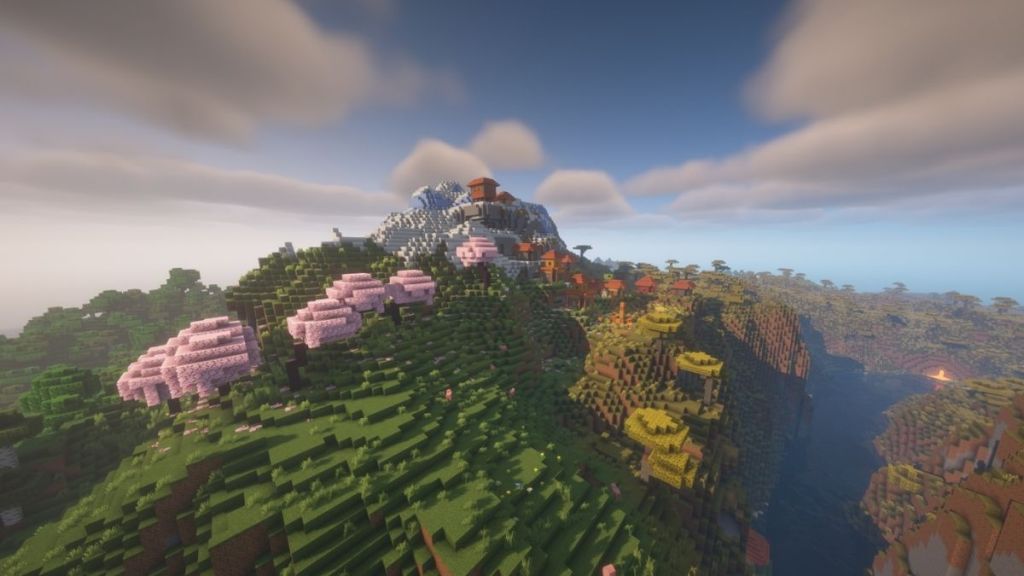 pink savanna village