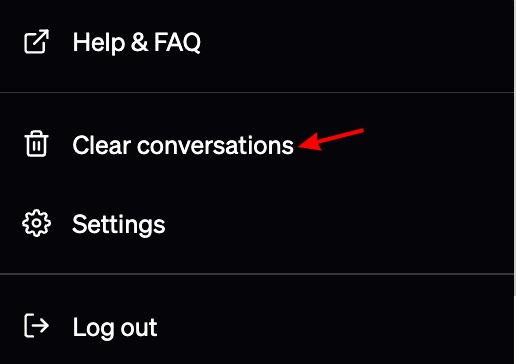 Clear convos chatgpt history