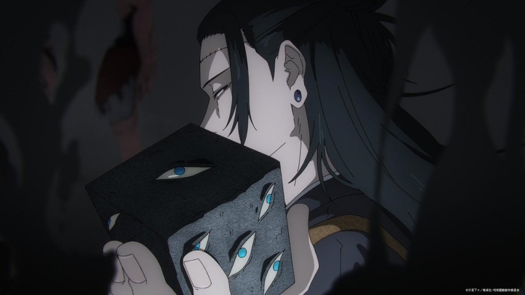 Kenjaku with the prison realm in his hand