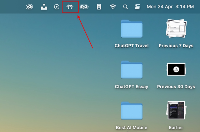 turn on noise cancellation on AirPods using mac