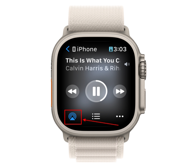 turn on noise cancellation on AirPods using Apple Watch