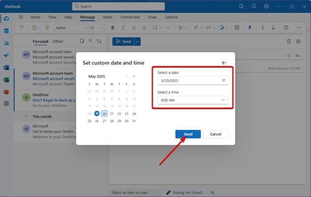 How to Schedule an Email in Outlook | Beebom
