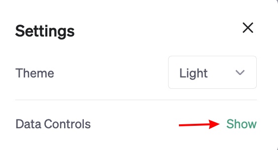 show button chatgpt history