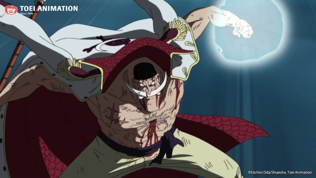 Whitebeard using Gura Gura no Mi powers
