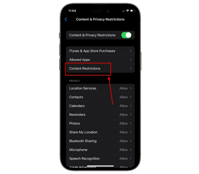 block websites on iPhone