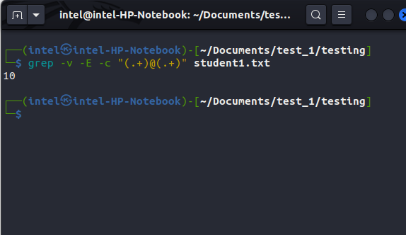 counting results not matched by grep