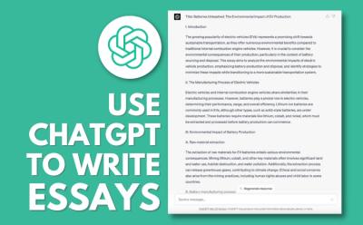 how to use chatgpt to write esssays