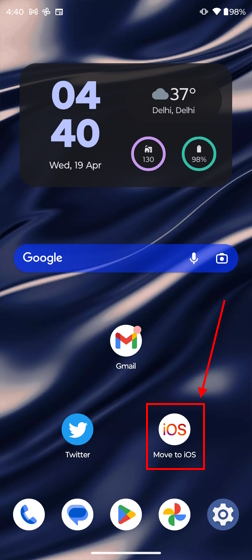 Transfer Android contacts to iPhone