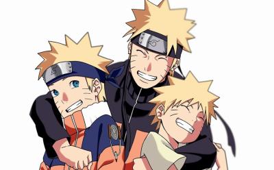 All different ages of Naruto