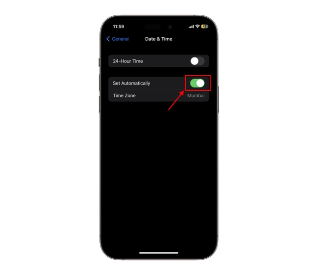 change time on iPhone
