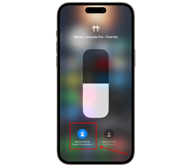 turn on noise cancelling on AirPods