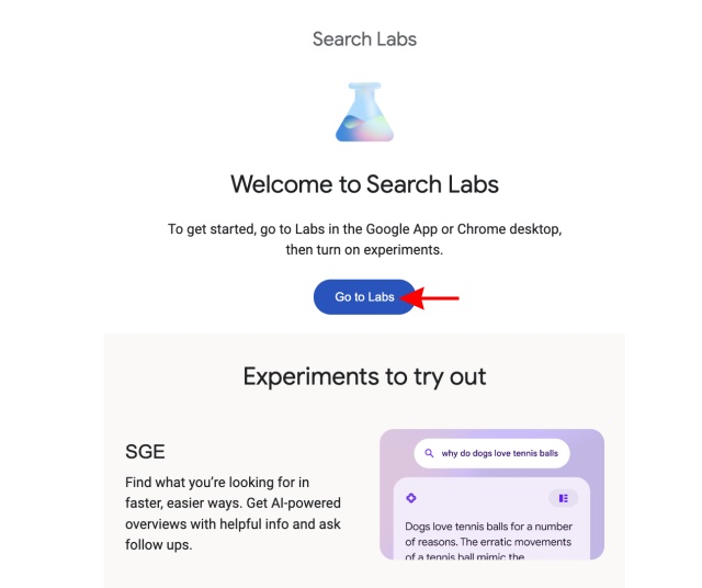 go to labs google generative ai