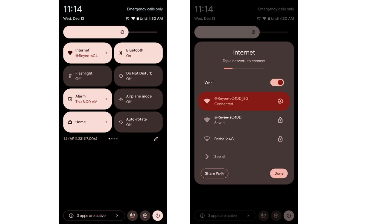 Google Pixel Share Wi-Fi option