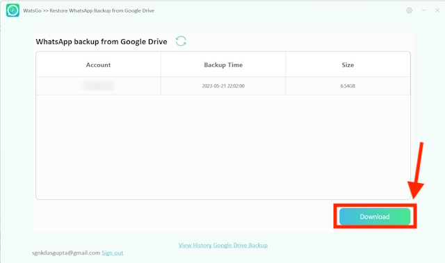 Restore WhatsApp Backup from Google Drive