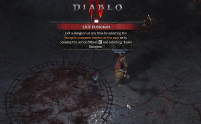 how to leave dungeon in Diablo 4