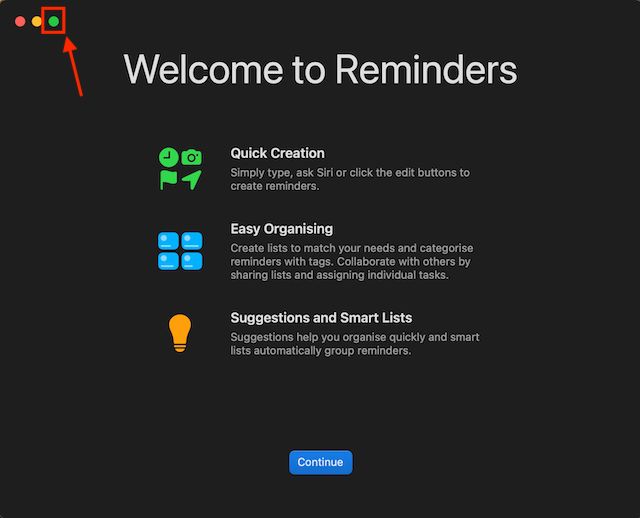 Maximize button on MacBook app