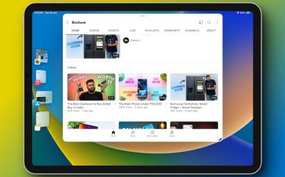 iPad Pro on green and blue gradient background