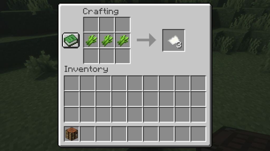 How to Make Paper in Minecraft Crafting Recipe