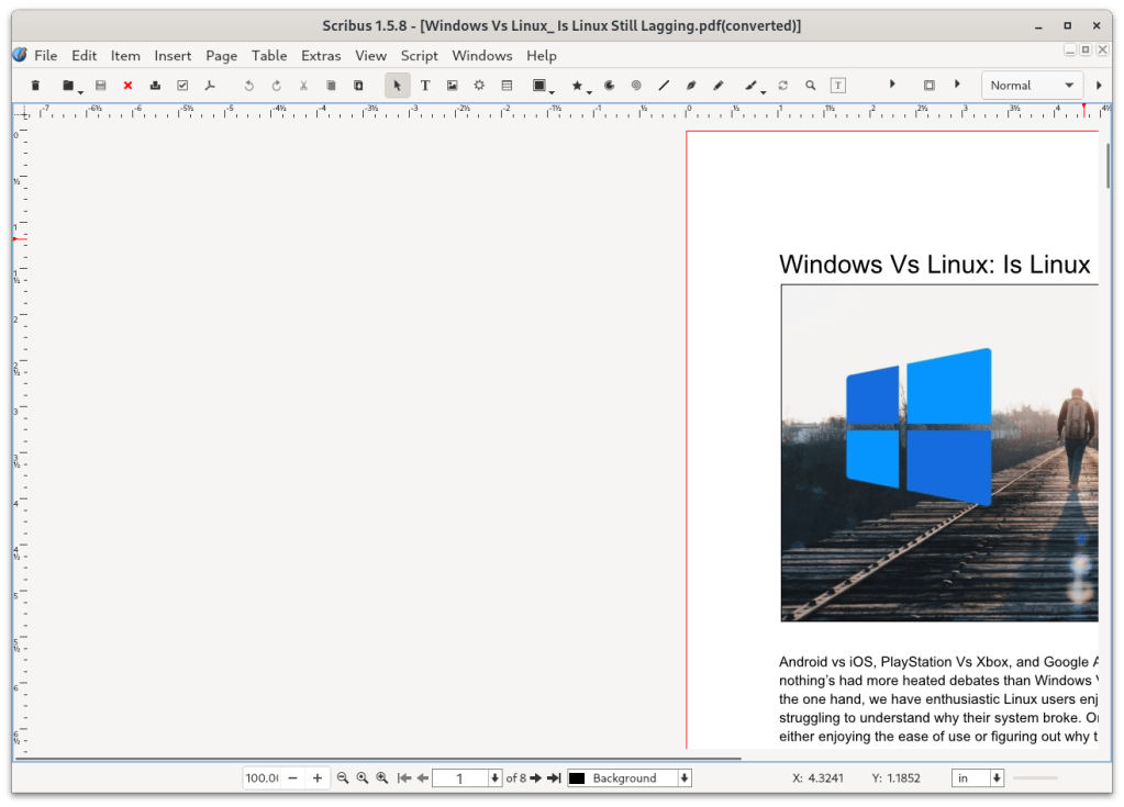 Scribus Linux PDF Editor